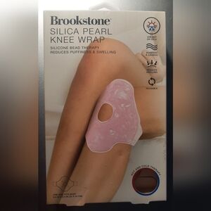 Brookstone Silica Pearl Gel Knee Wrap Silicone Bead Hot & Cold Therapy New